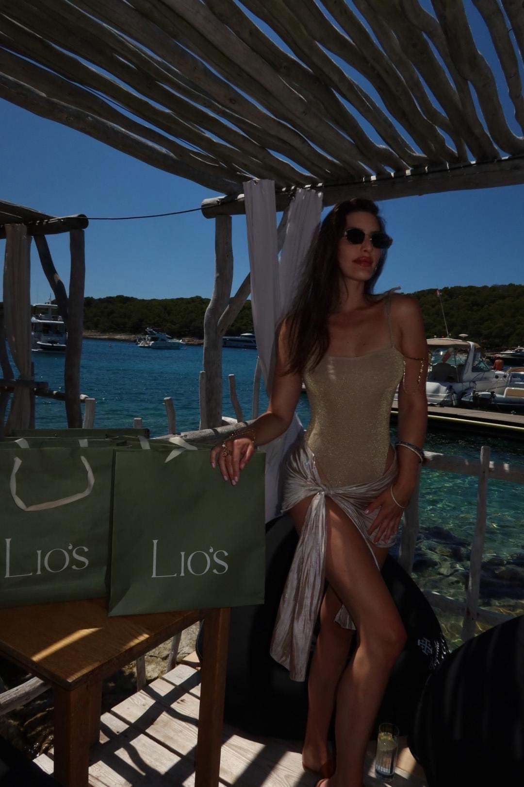 Silk scarf champagne